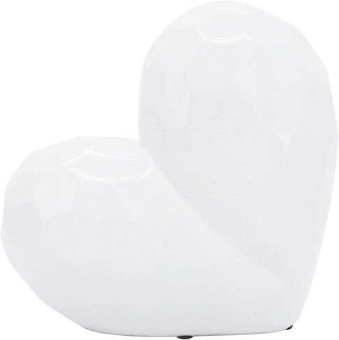 Sagebook Home Creative Abstract Ceramic Heart Sculpture, Room, Office Decor or Gift, Gold, 12 L x 5 W x 12 H Inches in Kuwait