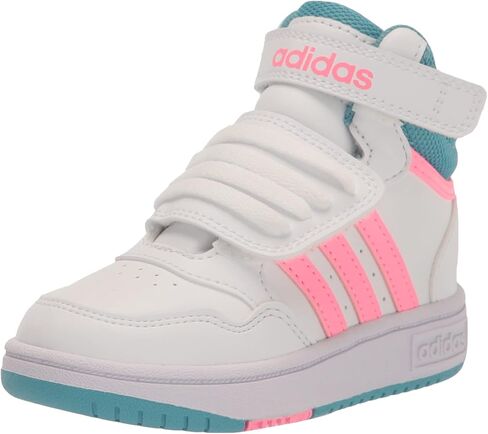 حذاء رياضي Adidas Originals Kids Hoops 3.0 Mid_Legacy، أبيض/أزرق داكن/أزرق داكن، مقاس 6.5 US للأطفال الصغار من الجنسين in Saudi Arabia