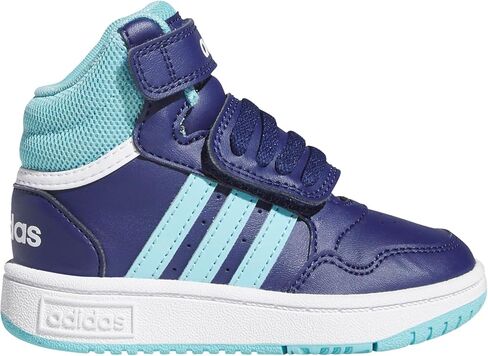 حذاء رياضي Adidas Originals Kids Hoops 3.0 Mid_Legacy، أبيض/أزرق داكن/أزرق داكن، مقاس 6.5 US للأطفال الصغار من الجنسين in Saudi Arabia