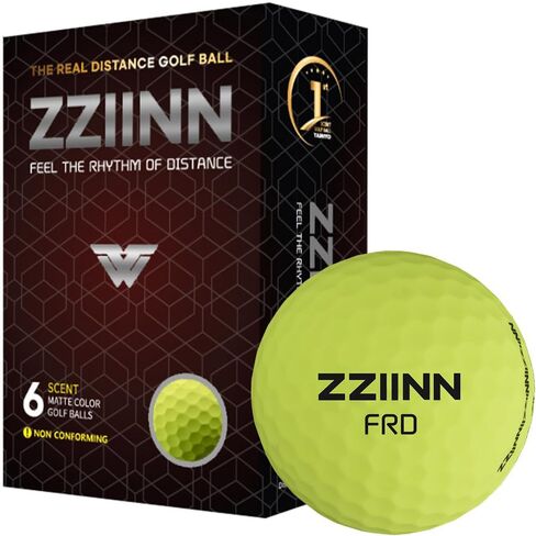 +20 Yards More Non-conforming Extreme Distance Golf Ball Matte Color 6pcs, Yellow in Saudi Arabia