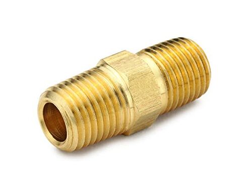 216P-6-2 Brass Hex Nipple Reducers Pipe Fitting, 3/8" Male Thread x 1/8" Male Thread in Kuwait