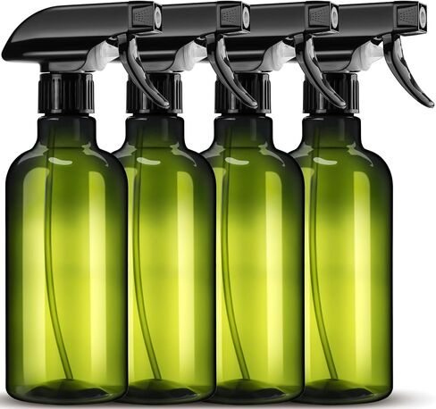 DIYSELF 2 Pack Spray Bottles for Cleaning, Empty Spray Bottle Clear, Plastic Spray Bottles Heavy Duty, Water Spray Bottle with Adjustable Nozzle, Mist/Stream, 16oz Spray Bottle for Hair, Plants, Pets in Kuwait