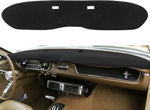 Dash Cover Mat Custom Fit for Ford Mustang 2010 2011 2012 2013 2014 with Center Sensor, Dashboard Pad Cap Carpet (Black) J229 in Saudi Arabia