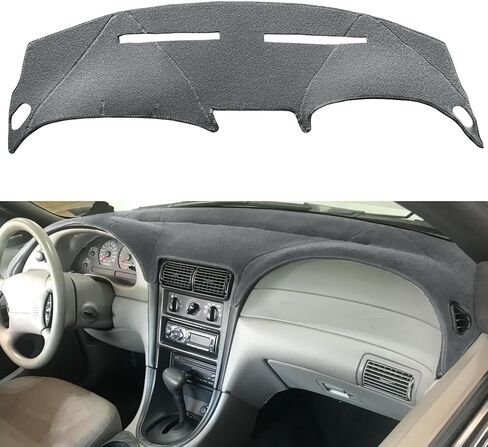 Dash Cover Mat Custom Fit for Ford Mustang 2010 2011 2012 2013 2014 with Center Sensor, Dashboard Pad Cap Carpet (Black) J229 in Saudi Arabia
