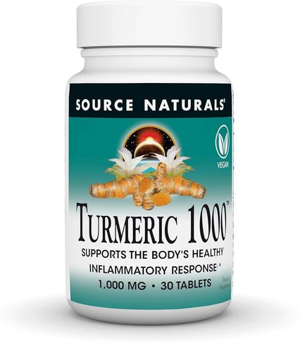 Source Naturals الكركم 1000، يدعم الاستجابة الصحية للالتهابات في الجسم*، 1000 مجم - 120 قرصًا in Saudi Arabia