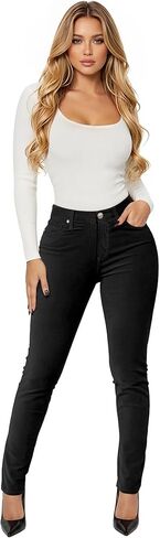 Hybrid & Company Super Comfy Stretch Women 5 Pockets Corduroy Skinny Pants in Kuwait