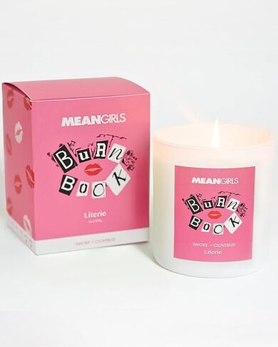 Mean Girls Inspired Scented Candle: On Wednesdays We Wear Pink - Toasted Strawberry Strudel Scented, 9oz, 50 Hour Burn, Vegan Soy & Coconut Blend Candle for Home Decor, Gift for Women & Men in Saudi Arabia