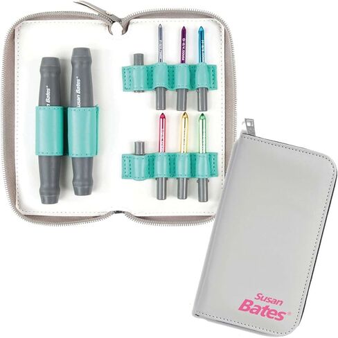 Susan Bates Twist + Lock Deluxe Intchg Crochet Hook Set-Sizes F5/3.75mm To K10.5/6.5mm 12706G1 in Saudi Arabia