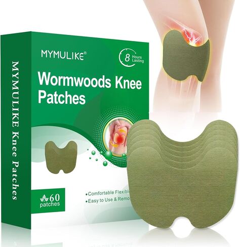 Knee Patches, 100 Count Warming Natural Herbal Plaster Knee Patches, Wormwood Extract Sticker 8 Hours Lasting Relieve Joint Discomfort for Knee, Back, Neck, Shoulder in Kuwait