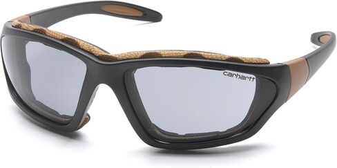 Carhartt Carthage Safety Eyewear with Vented Foam Carriage, Sandstone Bronze Anti-fog Lens, Black/Tan Frame in Saudi Arabia