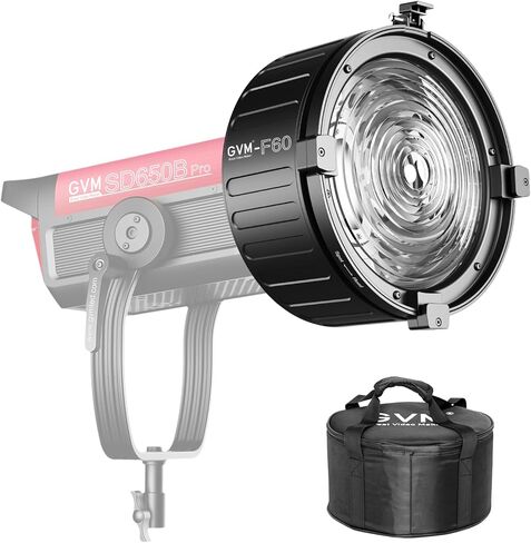 GVM F40 Fresnel Lens with Bowens Mount, Dual-Lens Design for COB Video Light, Continuous Output Lighting for Photography Filming, Lighting Shaping Tool for Video Recording in Kuwait