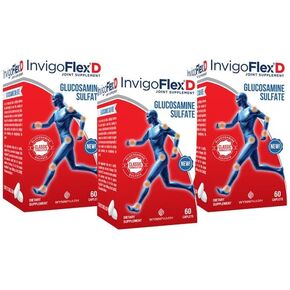 انفيجو فليكس دي - 1500 ملغ من كبريتات الجلوكوزامين (تركيبة كلاسيكية) - مكمل ممتاز لتخفيف الام المفاصل للركبتين واليدين والظهر والورك من انفيجو فليكس® دي: كبريتات الجلوكوزامين، كبسولات - 60 قطعة in Kuwait