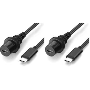 USB نوع C 3.1 ذكر إلى أنثى كابل تثبيت دافق مجموعة أدوات مضادة للماء ملحقات لوحة عدادات السيارة محول محول تمديد موسع لسيارة قارب دراجة نارية دراجة نارية 1 قدم 30 سم in Kuwait