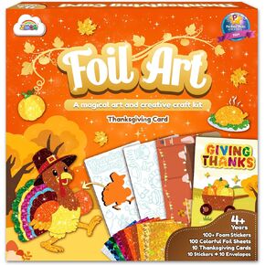 ZMLM Christmas Crafts Games for Kids - Foil Arts Fun Christmas Cards - No Mess Foil Art Creative Activity Kits - Christmas Toys Gifts for 4 5 6 7 8 9 10 Girls Boys - with Envelopes and Stickers in Kuwait