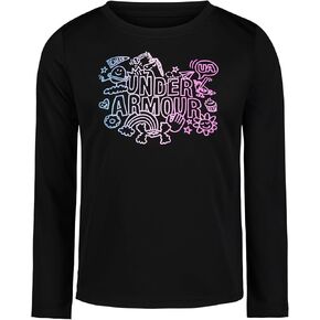 Under Armour Girls' Outdoor Long Sleeve Tee, Stylish Crew Neckline, Cute Full Fit in Kuwait