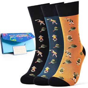 Moyel Pickleball Gifts for Men 5 Pairs Mens Pickleball Socks Funny Socks for Men Fun Novelty Funky Cool Crazy Dress Socks Men’s Crew Socks Pickleball Accessories in Kuwait