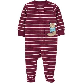 Carter's Boys' Interlock 115g219 (3 Months, Bugundy Stripe/Fox) in Saudi Arabia
