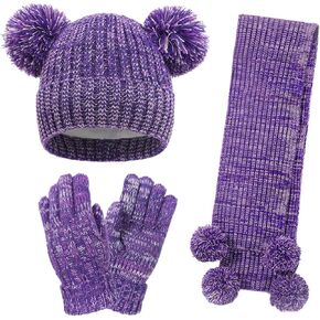 قفازات شتوية للأطفال، وشاح قبعة للفتيات، للأعمار من 3 إلى 10 سنوات، هدايا عيد الميلاد للأطفال، 8 7 6 سنوات، قفازات صوفية للفتيات بعمر 3-10 سنوات، وشاح قبعة in Kuwait