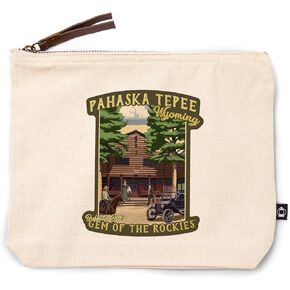 فانوس بريس كودي، وايومنغ، باهاسكا تيبي، مشهد كابينة عتيق، حقيبة بسحاب قطن 100%، ملحقات السفر، حقيبة الذهاب in Kuwait