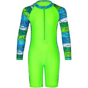 بدلة سباحة للأولاد بعامل حماية من الأشعة فوق البنفسجية 50+ قطعة واحدة من Rash Guard بطباعة فنية وسحاب أمامي in Saudi Arabia
