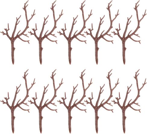 Mipcase 10pcs Mini Antler Tree Branches Artificial Plant Twig DIY Craft Branches Plastic Decorative Dry Branch Snowman Hand Crafts Kit for Christmas Party Supplies 12cm in Kuwait