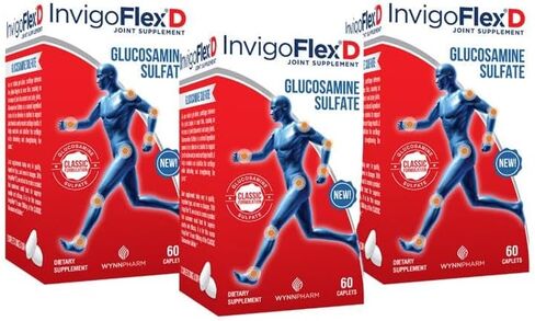 انفيجو فليكس دي - 1500 ملغ من كبريتات الجلوكوزامين (تركيبة كلاسيكية) - مكمل ممتاز لتخفيف الام المفاصل للركبتين واليدين والظهر والورك من انفيجو فليكس® دي: كبريتات الجلوكوزامين، كبسولات - 60 قطعة in Kuwait