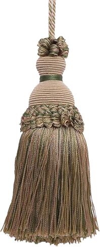 Beautiful Hand-crafted5 (12.5cm) Key Tassel, 3 1/2" (8.5cm) Loop, (Style# IKTJ) Nautical Gold Multicolor #1152 (Light Gold, Yellow Gold, Navy Blue) Pack of 2 in Kuwait