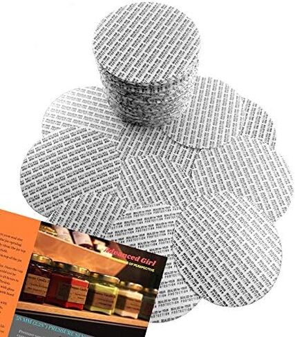 58mm (2.28") Torque Activated Pressure Sensitive Seals Cap Liners -Made in USA- 200 PCS - for Glass & Plastic Jars - No Induction Sealer Needed - Black (200) in Saudi Arabia