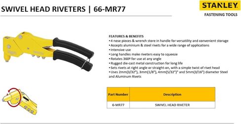 ستانلي 6MR77 MR77 برشام برأس دوار in Kuwait