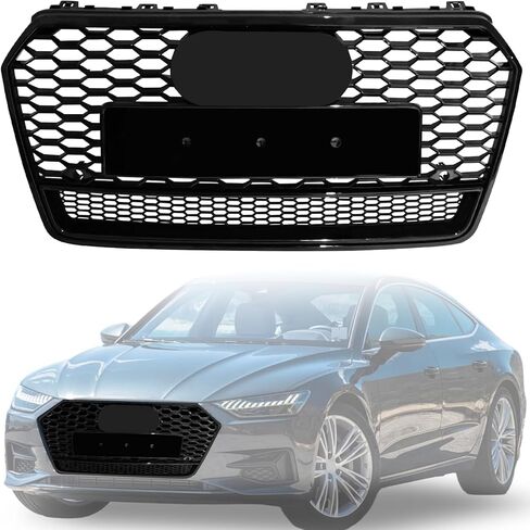 Front Mesh Grille Grill Black with Chrome Trim Fits for 2018 2019 2020 2021 Hyundai Kona Replaces #86350-J9000 in Kuwait