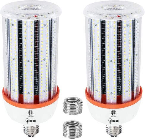 2 Pack Corn Cob LED Light Bulb 500W Equivalent, 60W LED Corn Bulb 7500 Lumen Large Area Cool Daylight White E26/E27 Medium Base for Garage Backyard Bedroom Warehouse Factory Workshop Street in Saudi Arabia