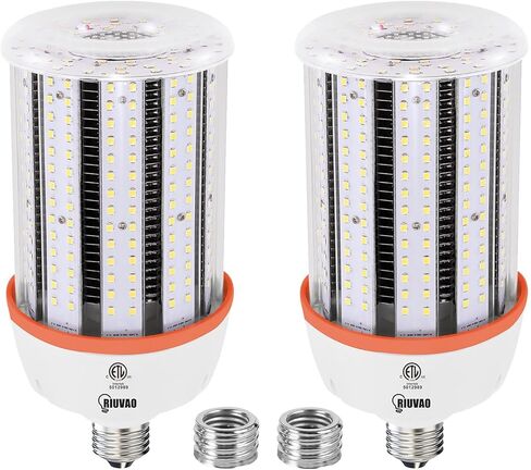 2 Pack Corn Cob LED Light Bulb 500W Equivalent, 60W LED Corn Bulb 7500 Lumen Large Area Cool Daylight White E26/E27 Medium Base for Garage Backyard Bedroom Warehouse Factory Workshop Street in Saudi Arabia