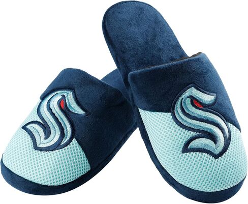 FOCO Toronto Maple Leafs NHL Mens Team Logo Staycation Slipper - L in Saudi Arabia