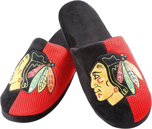 FOCO Toronto Maple Leafs NHL Mens Team Logo Staycation Slipper - L in Saudi Arabia