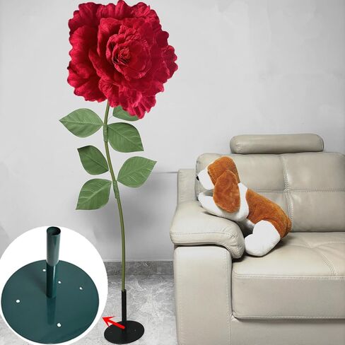 Giant Rose Flowers Huge Artificial Flowers Velvet Peony Fake Flower Creative Gift Handmade Rose for Wedding Anniversary, Valentine's Day, Mother's Day Wedding Display in Saudi Arabia