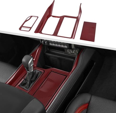 Jimen Fit for Dodge Ram 1500 TRX 2021-2024, 3PCS Gear Shift Panel Cover Interior Trim (Carbon Fiber) in Saudi Arabia