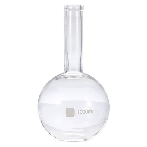 PATIKIL 250ml Boiling Flask, 2Pcs 3.3 Borosilicate Glass Single Neck Flat Bottom Flask with 24/40 Standard Taper Outer Joint for Laboratory, Clear in Saudi Arabia