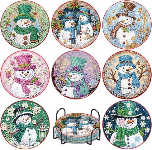 8 Pcs Diamond Painting Coasters, DIY Moon Diamond Art Coasters for Drinks Diamond Painting Kits for Beginners, Diamond Art Kits Craft Supplies for Adults, Coasters Gift in Saudi Arabia