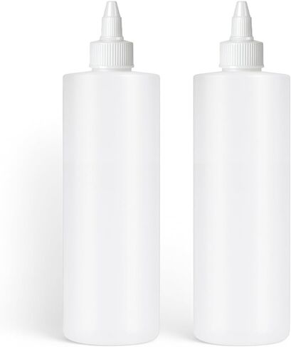 Bar5F 16-Ounce Condiment Squeeze Bottles, 16 oz, Twist Top Cap, Leak Proof, BPA-Free Plastic, 6-Pack in Kuwait
