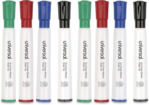 Universal UNV43680 Medium Bullet Tip Dry Erase Marker - Assorted Colors (4/Set) in Saudi Arabia