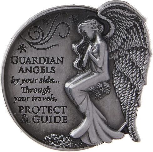 Angelstar 15732 Metal Visor Clip, 2-1/2-Inch, Guardian Angels, Gray in Kuwait