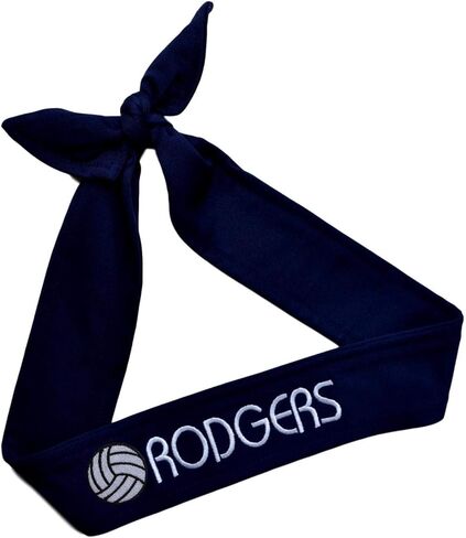 Funny Girl Designs Volleyball TIE BACK Moisture Wicking Headband Personalized with the EMBROIDERED Name of Your Choice in Saudi Arabia