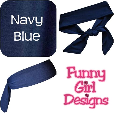 Funny Girl Designs Volleyball TIE BACK Moisture Wicking Headband Personalized with the EMBROIDERED Name of Your Choice in Saudi Arabia