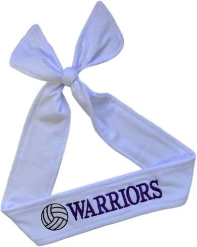 Funny Girl Designs Volleyball TIE BACK Moisture Wicking Headband Personalized with the EMBROIDERED Name of Your Choice in Saudi Arabia