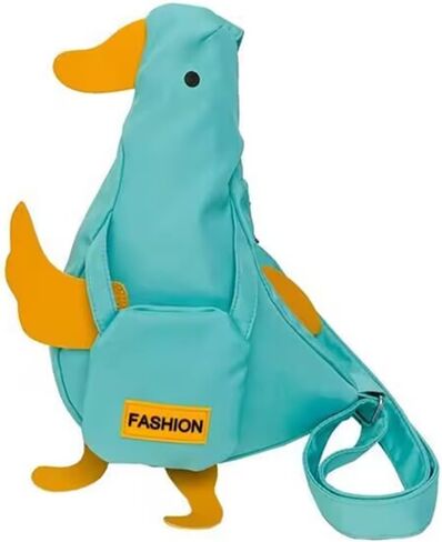 Girls' Novelty Wallets,Kawaii Purse,Cute Duck Crossbody Shoulder Bag, Funny Cartoon Chest Wallet,Unique Canvas Messenger Bag for Boy and Girls (White) in Kuwait