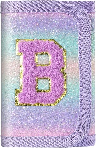 sundee Kids Wallet Trifold Wallet with Personalized Initials Alphabet Perfect Girls Gifts for Birthday Festival Purple-P in Saudi Arabia