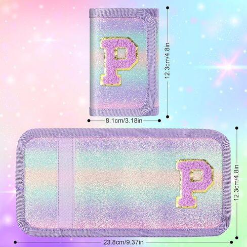 sundee Kids Wallet Trifold Wallet with Personalized Initials Alphabet Perfect Girls Gifts for Birthday Festival Purple-P in Saudi Arabia