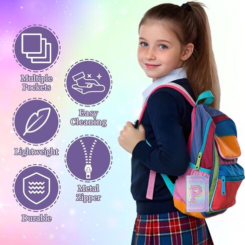 sundee Kids Wallet Trifold Wallet with Personalized Initials Alphabet Perfect Girls Gifts for Birthday Festival Purple-P in Saudi Arabia