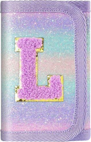 sundee Kids Wallet Trifold Wallet with Personalized Initials Alphabet Perfect Girls Gifts for Birthday Festival Purple-P in Saudi Arabia