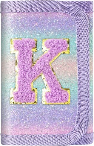 sundee Kids Wallet Trifold Wallet with Personalized Initials Alphabet Perfect Girls Gifts for Birthday Festival Purple-P in Saudi Arabia